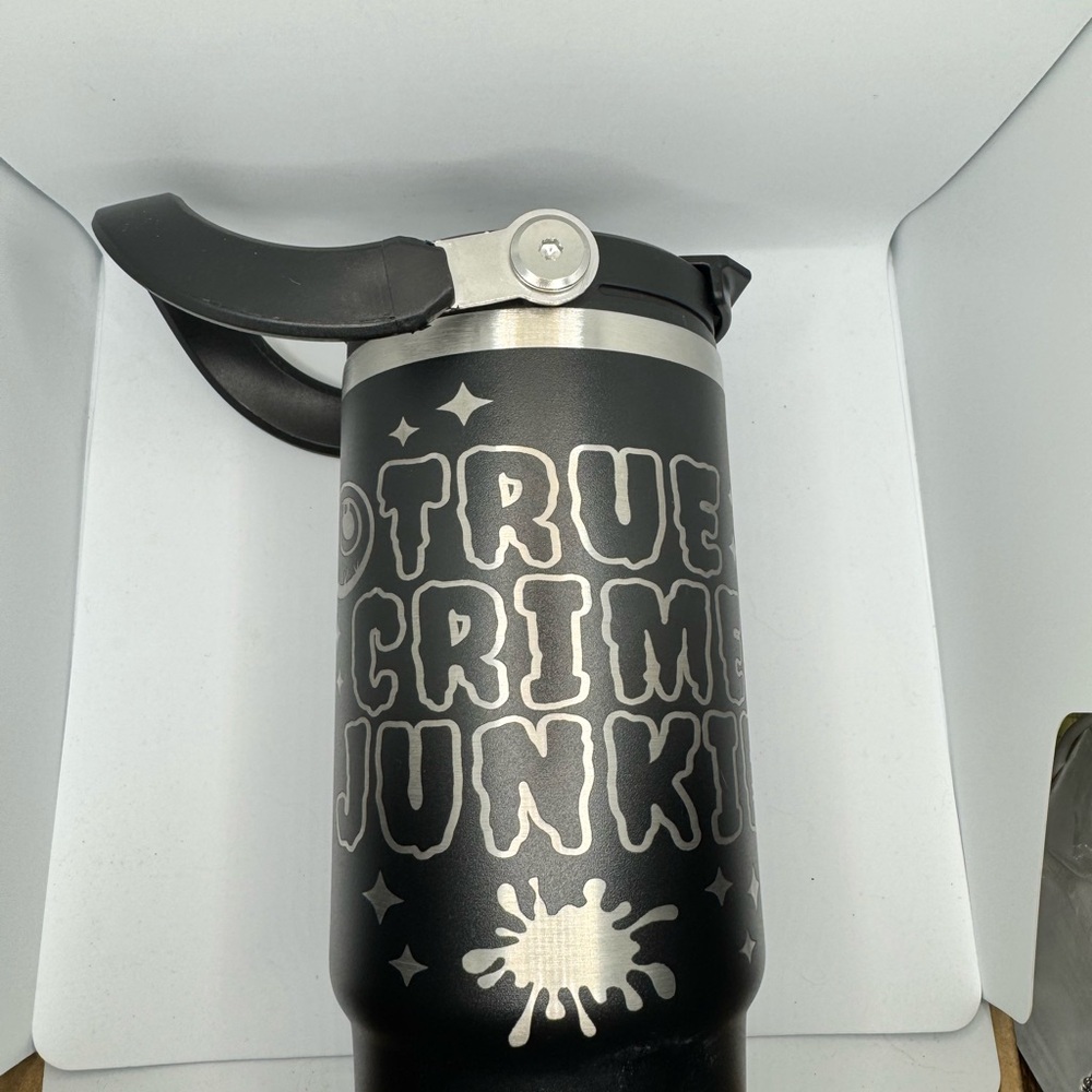 True Crime Junkie 30 oz tumbler
New without tags